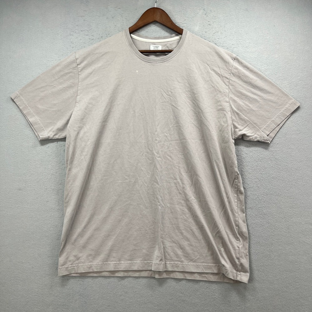 Tomorrows Laundry T-Shirt Mens XXL Classic Fit Taupe Beige Basic Minimalist Tee